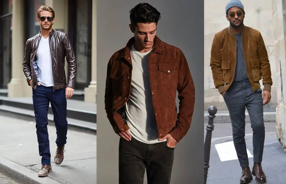 What Colors Are Appropriate To Wear With The Brown Leather Jacket?