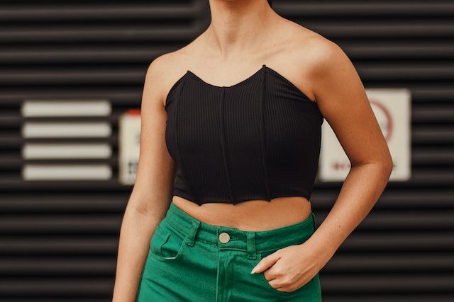 Black Pants With A Green Top